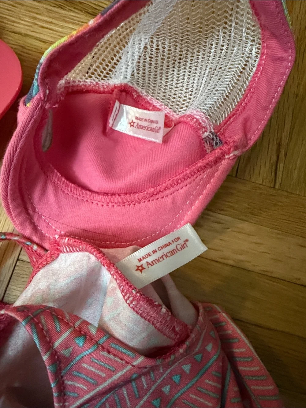 American Girl BUNDLE of Doll Accessories (6pc) - Sandals, Swimsuit, Hat 18” Doll